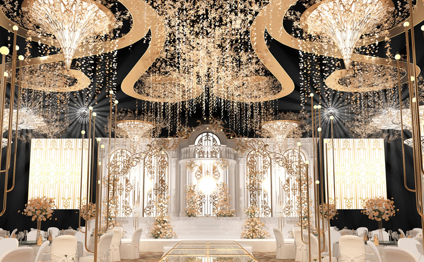 寻甸花木兰喜事汇金色大厅效果展示